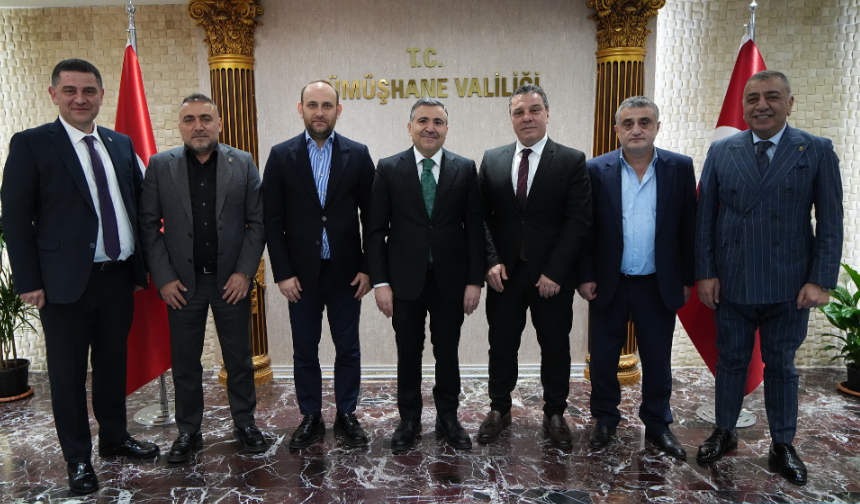 "YÖNETİM KURULU ÜYELERİNDEN GÜMÜŞHANE VALİSİ ATAY’A ZİYARET"