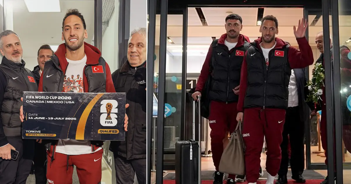 "DÜNYA KUPASI BİLETİYLE DÖNEN MİLLİLERE COŞKULU KARŞILAMA"