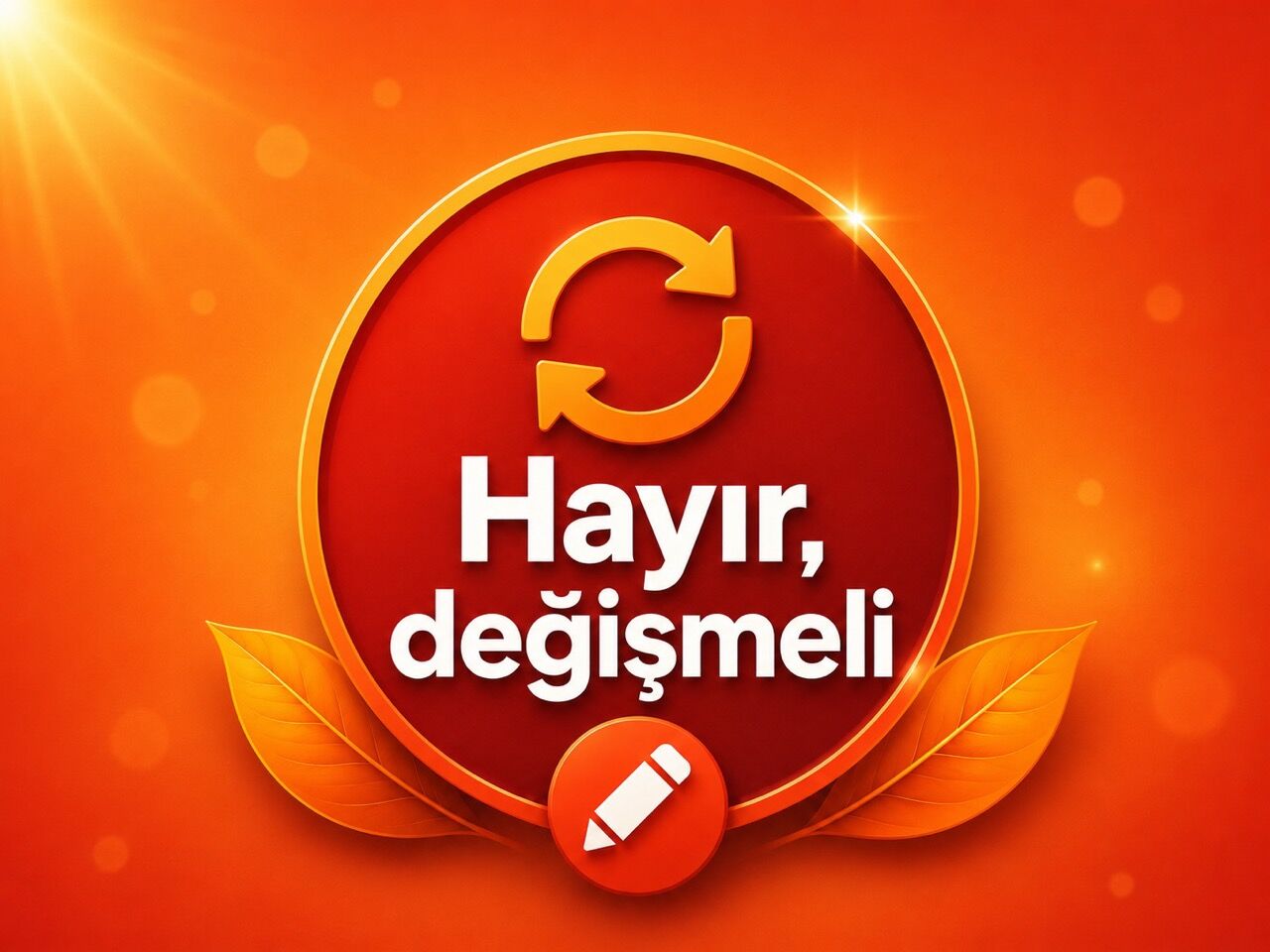 Hayır, değişmeli.