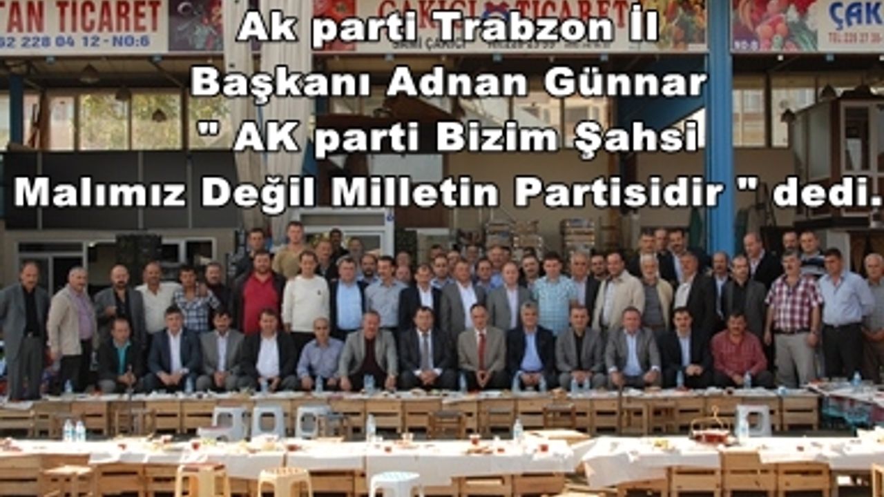 AK parti Bizim Şahsi Malımız Değil Milletin Partisidir.