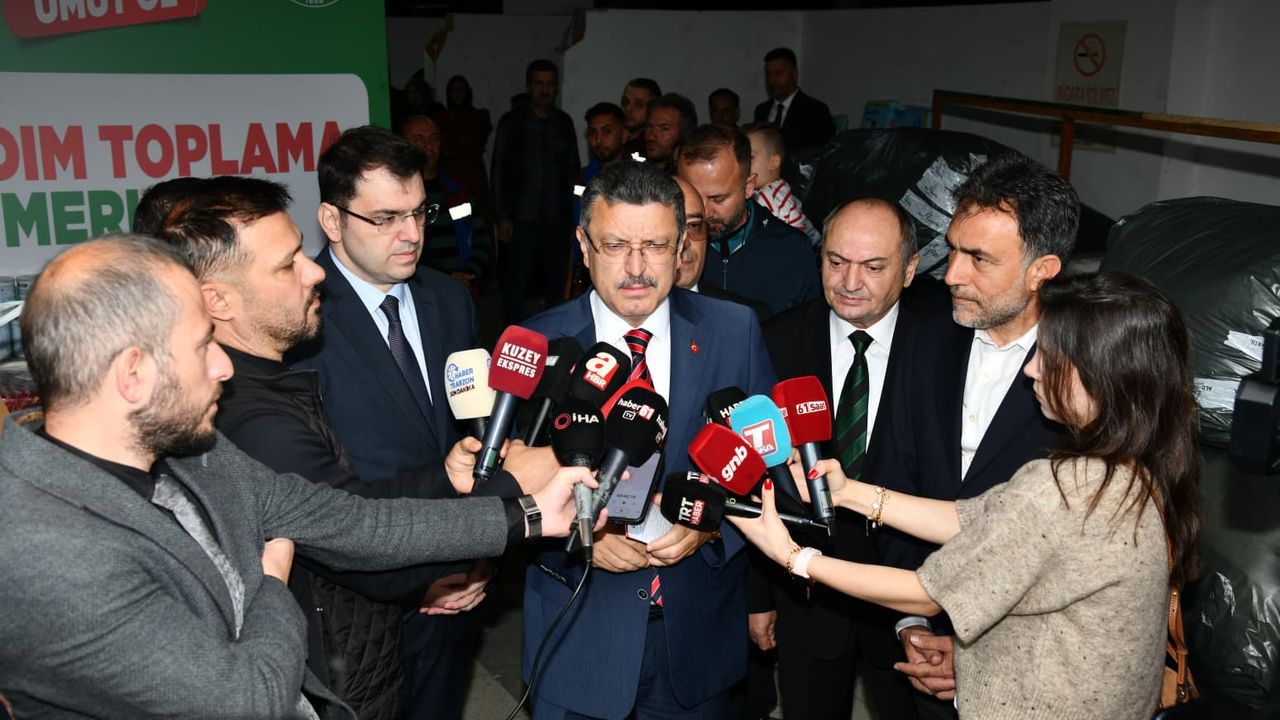 "TRABZON'DA GAZZE İÇİN YARDIM SEFERBERLİĞİ"