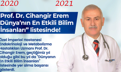 Prof. Dr. Cihangir Erem Yeniden“Dünyanın En Etkili Bilim İnsanları” Listesinde