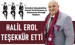 BAŞKAN HALİL EROL TEŞEKKÜR MESAJI YAYIMLADI