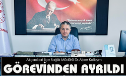 "DR ALPER KALKIŞIM GÖREVİNDEN AYRILDI"