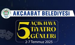 "AKÇAABAT’TA 5. AÇIK HAVA TİYATRO GÜNLERİ BAŞLIYOR"