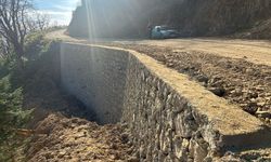 "BÜYÜKŞEHİR TAŞ DUVARLARLA GÜVENLİ YOLLAR OLUŞTURUYOR"