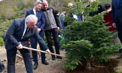 "ŞEHİTLER İÇİN FİDANLAR TOPRAKLA BULUŞTU"