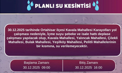 "TRABZON'DA 6 MAHALLEDE PLANLI SU KESİNTİSİ YAPILACAK"