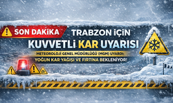 SON DAKİKA | TRABZON İÇİN KUVVETLİ KAR UYARISI!