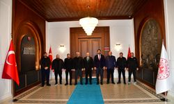 "TÜRKİYE GÜREŞ FEDERASYONU BAŞKANI TAHA AKGÜL’DEN VALİ TAHİR ŞAHİN’E ZİYARET"