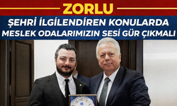 "ZORLU ŞEHRİ İLGİLENDİREN KONULARDA MESLEK ODALARIMIZIN SESİ GÜR ÇIKMALI”