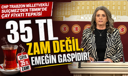 CHP TRABZON MİLLETVEKİLİ SUİÇMEZ’DEN TBMM'DE ÇAY FİYATI TEPKİSİ