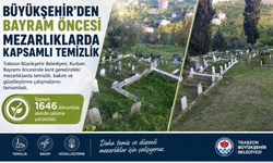 BÜYÜKŞEHİR’DEN BAYRAM ÖNCESİ MEZARLIKLARDA KAPSAMLI TEMİZLİK