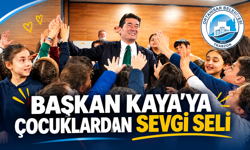 BAŞKAN KAYA’YA ÇOCUKLARDAN SEVGİ SELİ