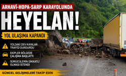 ARHAVİ-HOPA-SARP KARAYOLUNDA HEYELAN