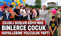ÇİLEKLİ DÜŞLER KÖYÜ'NDE BİNLERCE ÇOCUK HAYALLERİNE YOLCULUK YAPTI