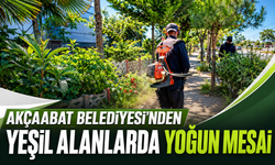 AKÇAABAT BELEDİYESİ’NDEN YEŞİL ALANLARDA YOĞUN MESAİ