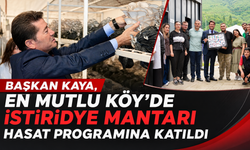 BAŞKAN KAYA, EN MUTLU KÖY'DE İSTİRİDYE MANTARI HASAT PROGRAMINA KATILDI