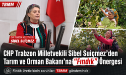 CHP TRABZON MİLLETVEKİLİ SİBEL SUİÇMEZ’DEN TARIM VE ORMAN BAKANI’NA "FINDIK" ÖNERGESİ: