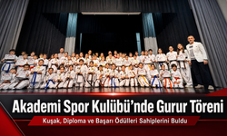 AKADEMİ SPOR KULÜBÜ’NDE GURUR TÖRENİ: KUŞAK, DİPLOMA VE BAŞARI ÖDÜLLERİ SAHİPLERİNİ BULDU
