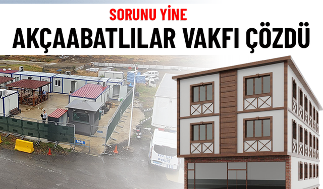 AKÇAABAT İLÇESİNDE YAŞANAN SORUNU YİNE AKÇAABATLILAR VAKFI ÇÖZDÜ