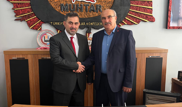 SÜLEYMAN KÜÇÜK AKÇAABATLI MUHTARLARI ZİYARET ETTİ