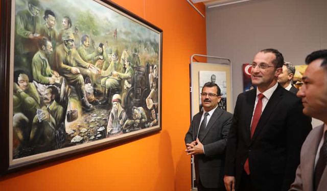 "CUMHURİYET’İN 102. YILI ONURUNA RESİM SERGİSİ AÇILDI"