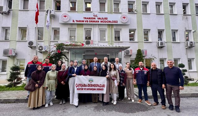 "TRABZON İL TARIM VE ORMAN MÜDÜRLÜĞÜNE ÇAYKARA VE DERNEKPAZARLILARDAN ANLAMLI DESTEK"