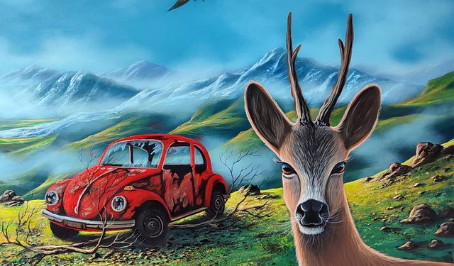 “DOĞA VE ÇIRPINIŞ RESSAM SELMAN UZUN’UN KİŞİSEL SERGİSİ"