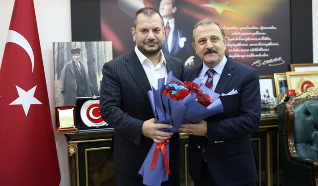 "BAŞKAN ERTUĞRUL DOĞAN’DAN VAKFIKEBİR BELEDİYE BAŞKANI FUAT KOÇAL’A ZİYARET"