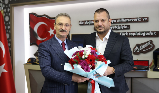 "BAŞKAN ERTUĞRUL DOĞAN’DAN ŞALPAZARI BELEDİYE BAŞKANI REFİK KURUKIZ’A ZİYARET"