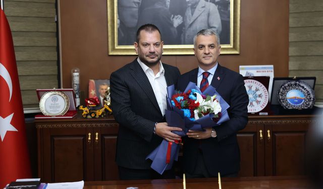 "BAŞKAN ERTUĞRUL DOĞAN’DAN YOMRA BELEDİYE BAŞKANI MUSTAFA BIYIK’A ZİYARET"