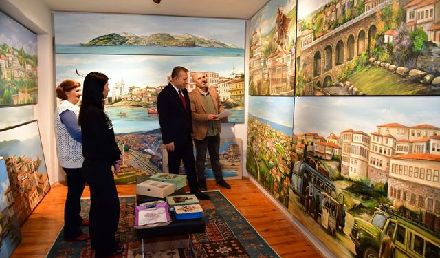 "VALİ TAHİR ŞAHİN’DEN RESSAM YILDIRAY YILDIRIM’IN ATÖLYESİNE ZİYARET"