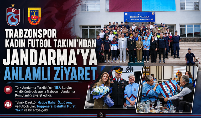 TRABZONSPOR KADIN FUTBOL TAKIMI’NDAN JANDARMA’YA ANLAMLI ZİYARET