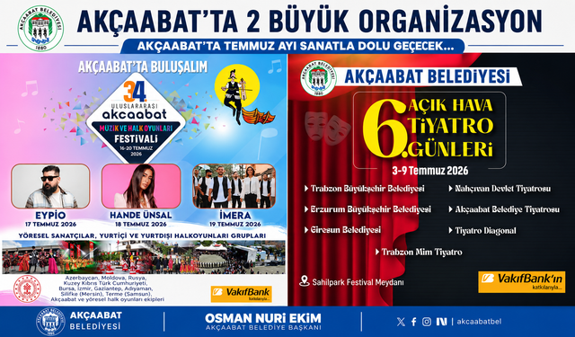 AKÇAABAT’TA 2 BÜYÜK ORGANİZASYON