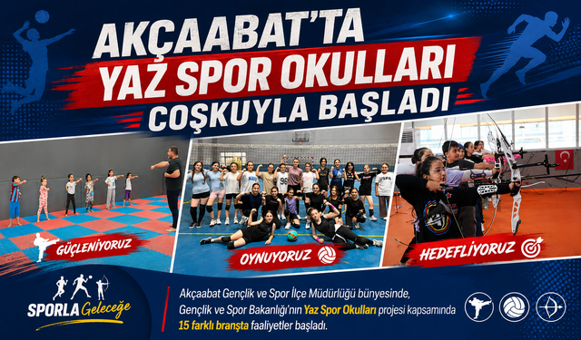 AKÇAABAT’TA YAZ SPOR OKULLARI COŞKUYLA BAŞLADI