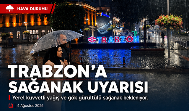 Trabzon’a Sağanak Uyarısı