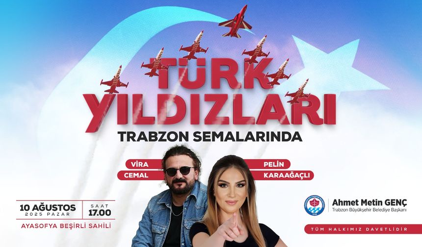 "TRABZON’DA TÜRK YILDIZLARI RÜZGÂRI ESECEK"