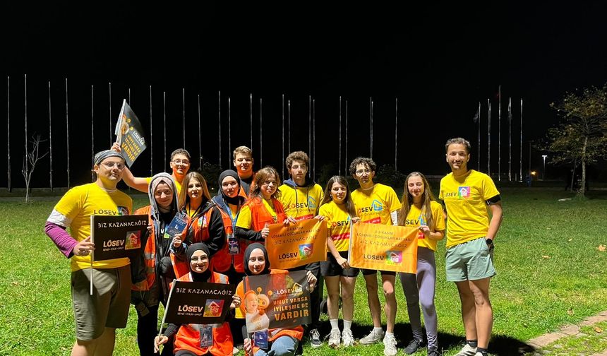 "KTÜ ÖĞRENCİLERİ LÖSEV İÇİN UMUDA KOŞTULAR"