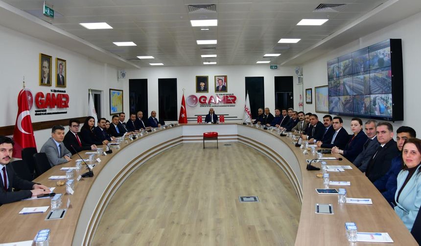 "GAMER TOPLANTISI VALİ YILDIRIM BAŞKANLIĞINDA YAPILDI"