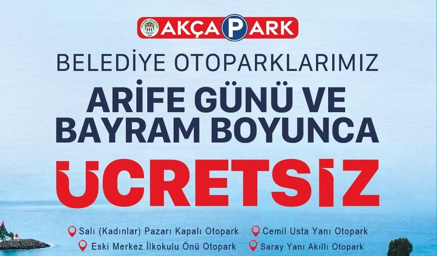 "AKÇAABAT’TA BAYRAM BOYUNCA OTOPARKLAR ÜCRETSİZ"