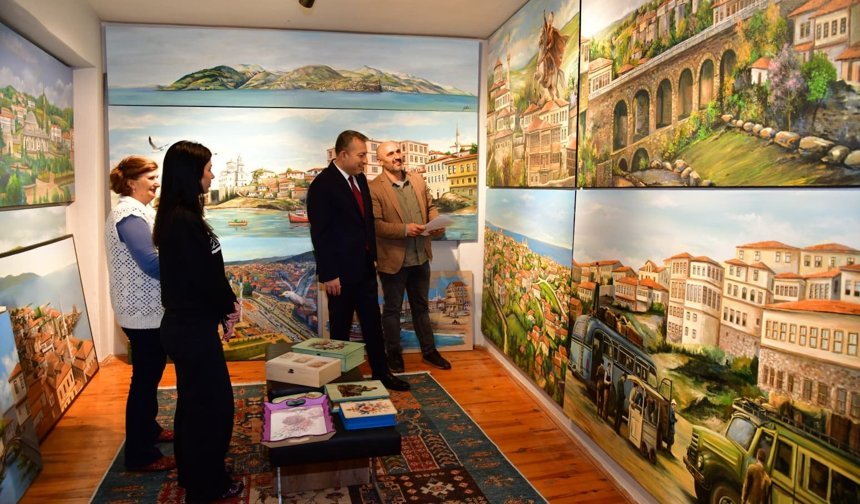 "VALİ TAHİR ŞAHİN’DEN RESSAM YILDIRAY YILDIRIM’IN ATÖLYESİNE ZİYARET"