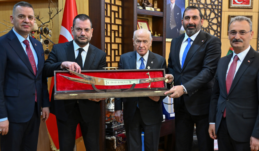 "TRABZONSPOR BAŞKANI ERTUĞRUL DOĞAN’DAN DEVLET BAHÇELİ’YE ZİYARET"