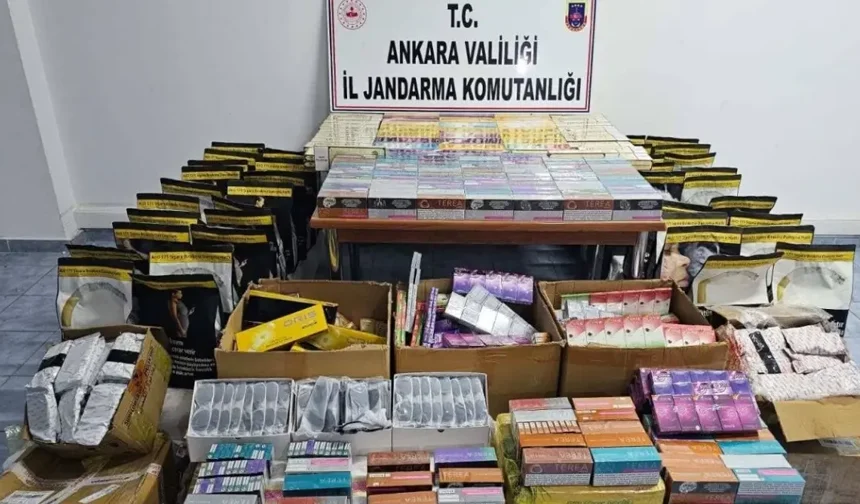 "ANKARA'DA KAÇAK ÜRÜN OPERASYONU: TIRDAN BİNLERCE ÜRÜN ÇIKTI"