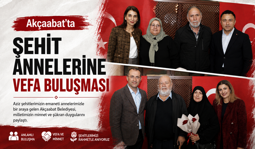 AKÇAABAT’TA ŞEHİT ANNELERİNE VEFA BULUŞMASI