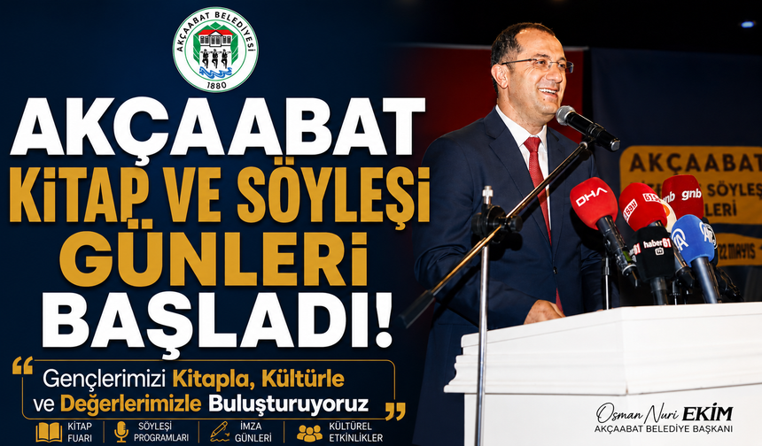 AKÇAABAT KİTAP VE SÖYLEŞİ GÜNLERİ BAŞLADI