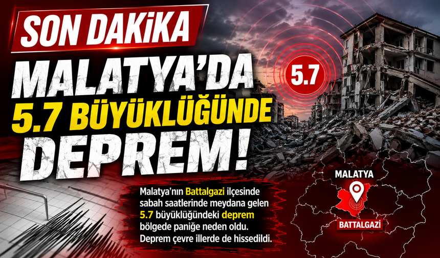 MALATYA’DA 5.7 BÜYÜKLÜĞÜNDE DEPREM