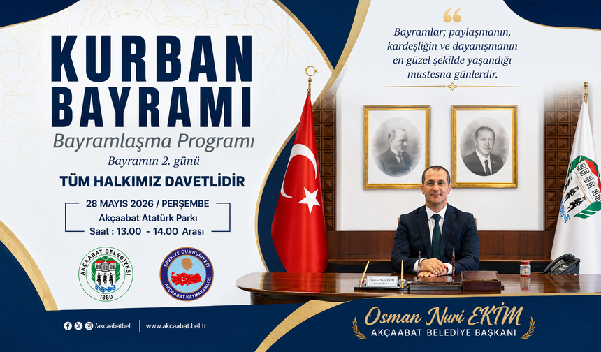 AKÇAABAT BELEDİYE BAŞKANI OSMAN NURİ EKİM’DEN KURBAN BAYRAMI MESAJI