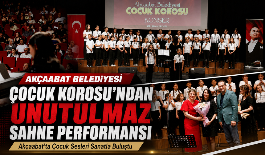 AKÇAABAT BELEDİYESİ ÇOCUK KOROSU’NDAN UNUTULMAZ SAHNE PERFORMANSI