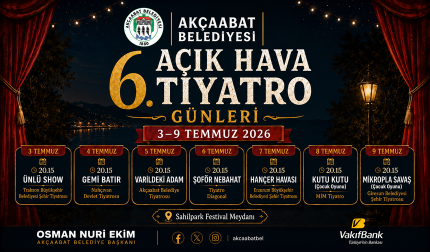 AKÇAABAT’TA KÜLTÜR VE SANAT DOLU TEMMUZ İÇİN GERİ SAYIM BAŞLADI